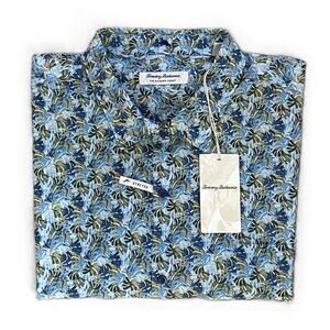 Tommy Bahama Shirt Men's 3XLT Big & Tall Bahama Coast Chico Palms Blue NEW